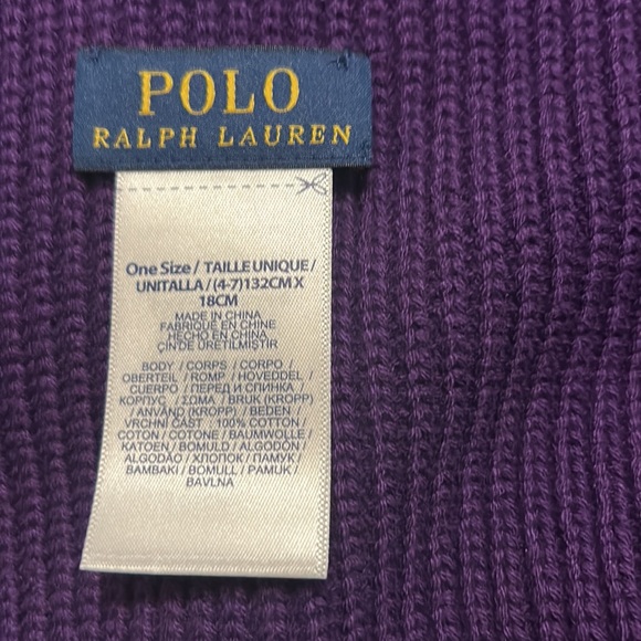 Purple Ralph Lauren Polo Scarf - Picture 3 of 4